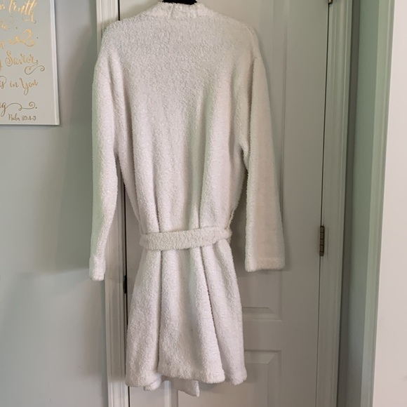 Pottery Barn Teddy Or Sherpa‎ Robe plush size L white cozy soft - Picture 8 of 11